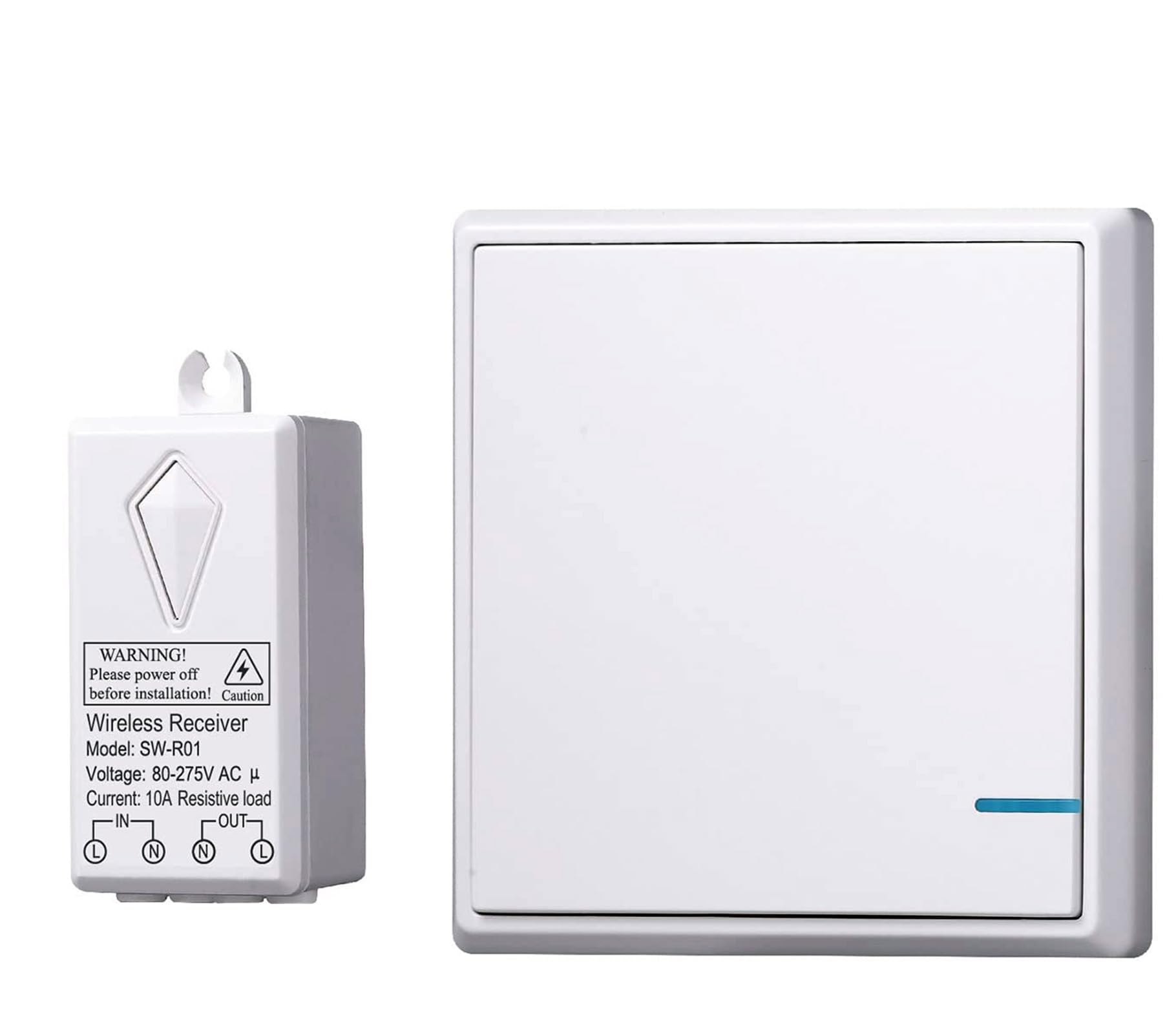 Meichoon Wireless Lights Switch and Receiver Kit No in-Wall Wiring Required Outdoor Indoor Smart Remote Control for Ceiling Fans Lamps Easy to Install