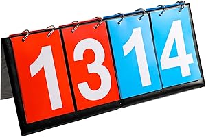 Flip Scoreboard Sports Scoreboard 4-Digital Portable Table Top Scoreboard Flipper Multi-Function Score Counter Digital Scoreb
