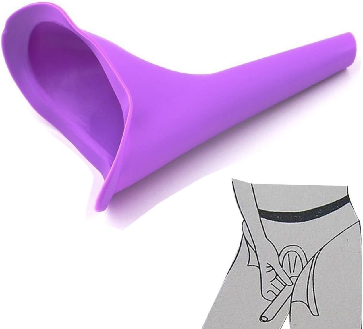 Portable Female Women Urinal Camping Travel Urination Toilet Urine Device,purple