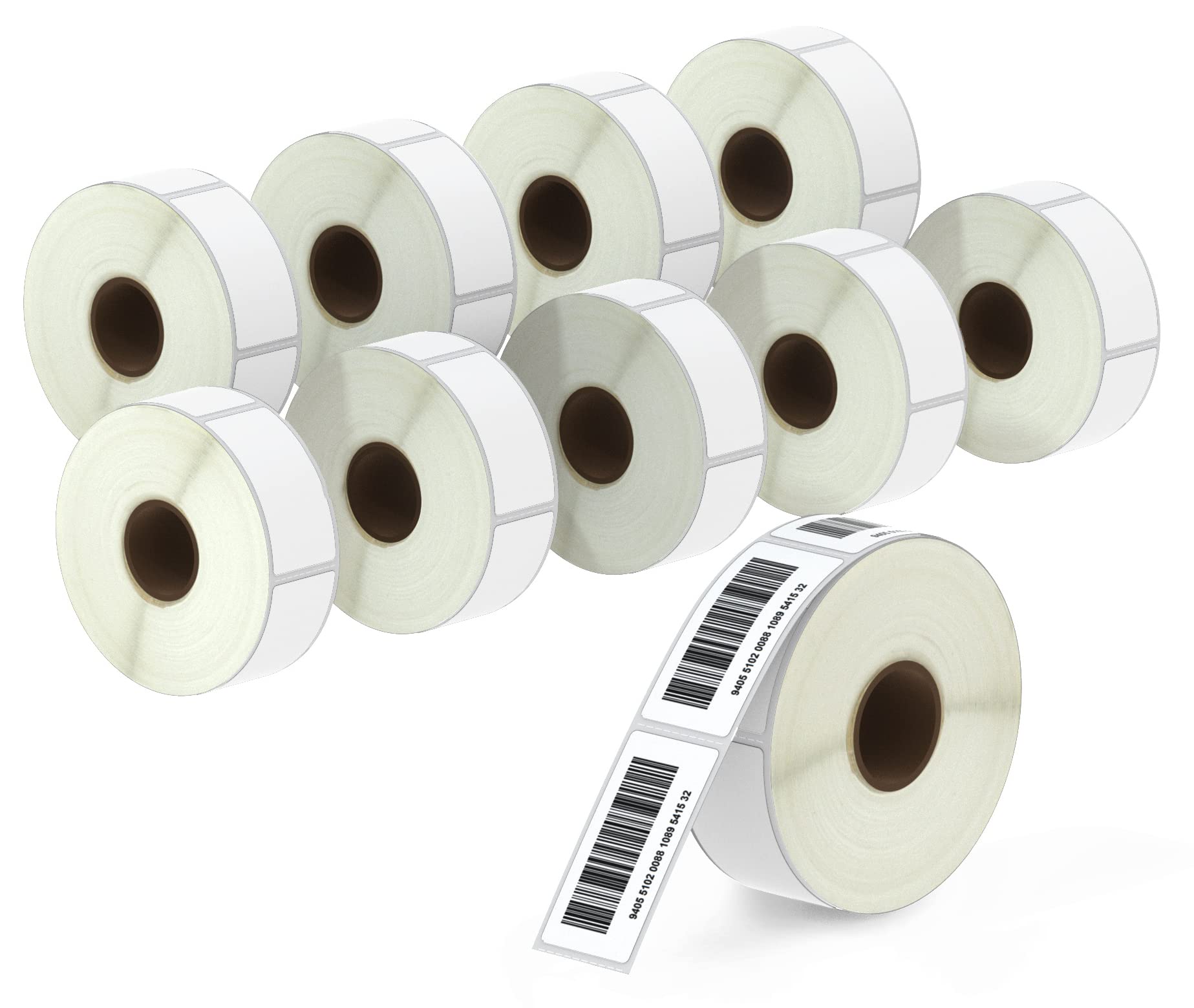 BETCKEY - 25mm x 51mm(1 in x 2 in) FBA Barcode & Address Thermal Labels, 750 Perforated Labels per Roll Compatible with Zebra & More Printers [10 Roll/7500 Labels]