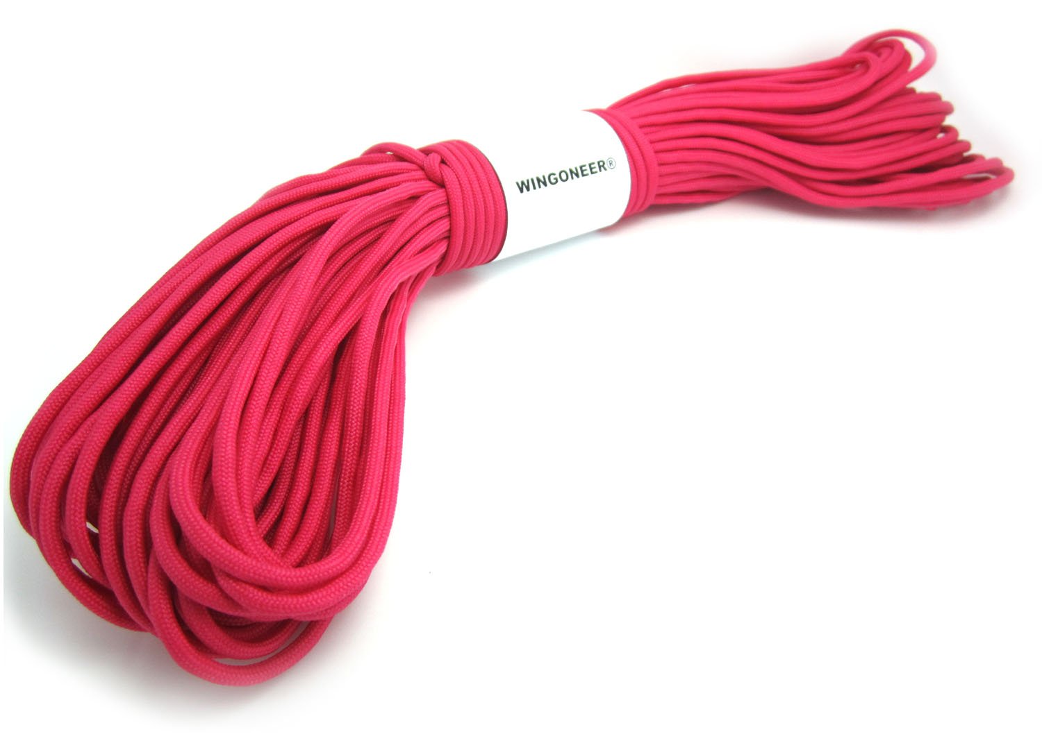 WINGONEER 550 Paracord Mil Spec Type III 7 strand parachute cord Rose Red 100 feet
