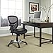 Modway Articulate Mesh Office Chair with Fully Adjustable Vegan Leather Seat In Black