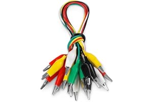 10Pcs Alligator Clips Electrical, 5-Color 13.7inch Test Leads with Testing Probes, Stamping Jumper Wires for Electrical Testi
