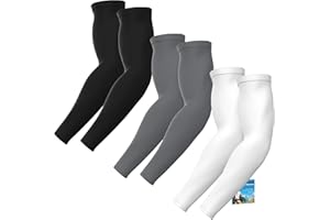 ARFNKIM Arm Sleeves for Men Women, UV Sun Protection Compression Cooling Sun Sleeves Tattoo Cover - Volleyball Golf Baseball