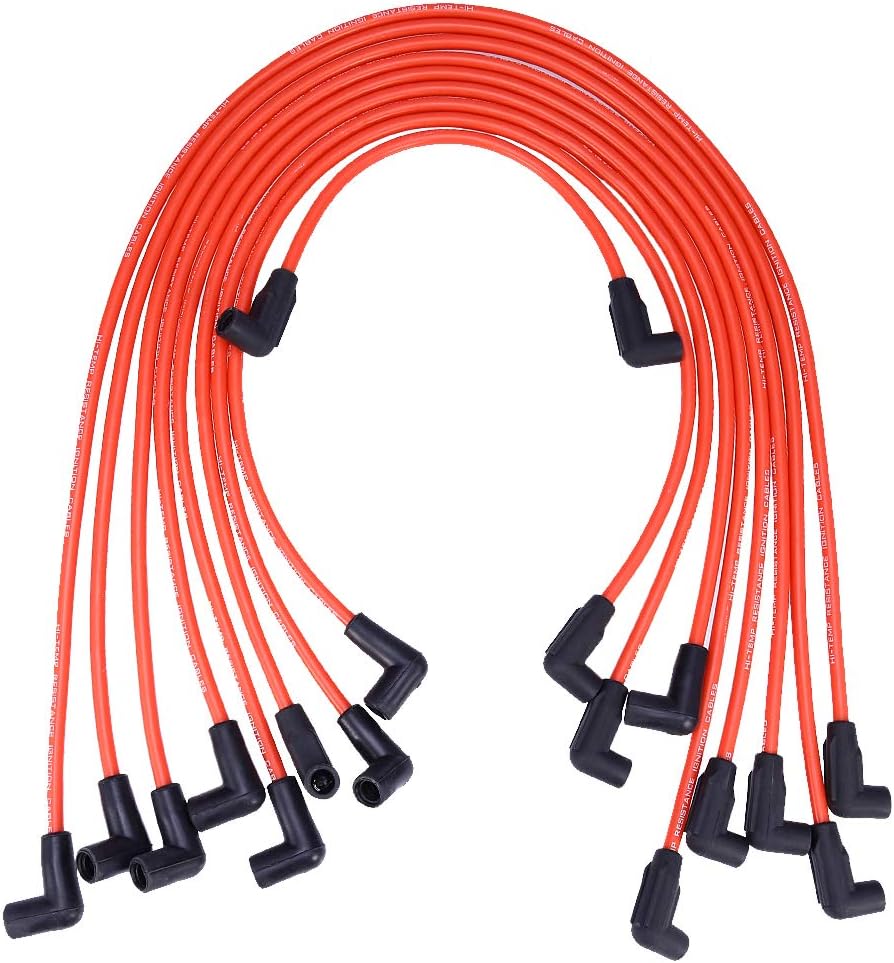 10.5 MM High Performance Spark Plug Wire Set for HEI SBC BBC 350 383 454 Electronic (9Pcs): Automotive