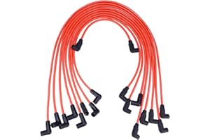 Vkinman 10.5 MM High Performance Spark Plug Wire Set for HEI SBC BBC 350 383 454 Electronic (9Pcs)