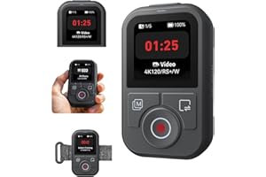 TELESIN T13 Bluetooth Waterproof Remote for DJI Osmo Action 6 5 Pro 4 & Osmo 360, 1.4'' HD Color Screen, 50m Wireless Control