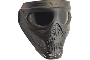 PPGAREGO Skull Mask Full Face | Airsoft Mask Tactical Mask Motorcycle Face Mask | Halloween Scary Masks for CS Paintball Games Shooting Cosplay Movie Props