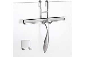 Simtive 10-Inch Shower Squeegee Set, Includes Shower Door Hook and Adhesive Hook, Squeegee for Shower Doors, Mirror and Windo