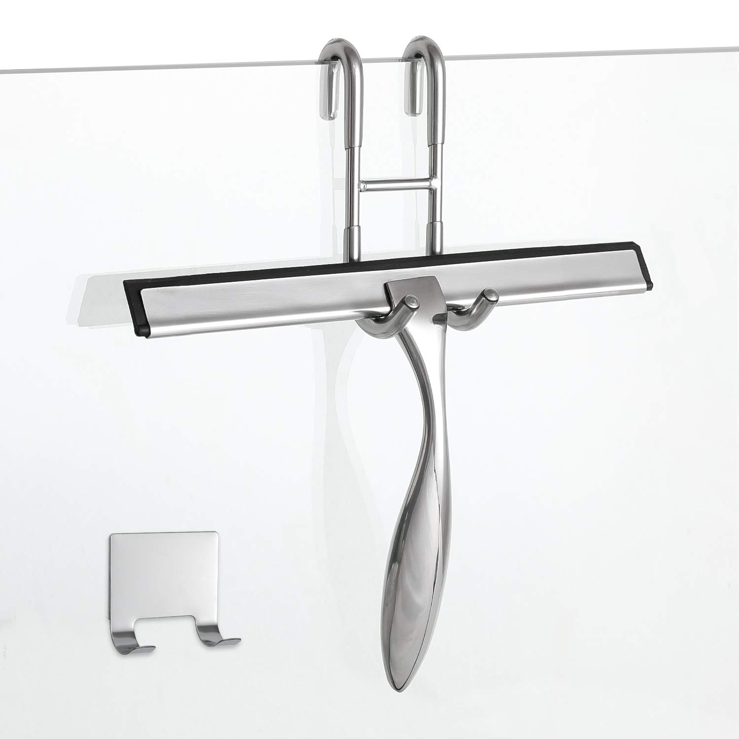 QVNFKO Shower Squeegee Set Includes Shower Door Hook And Adhesive Hook Squeegee For Shower Doors Mirror And Window Hot Pink