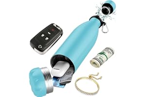 SP HOME GOODS Diversion Safe Water Bottle - Blue Stainless Steel Bottle with Hidden Compartment for Cards, Keys, Cash, and Valuables - Insulated Bottle for Hot and Cold Drinks - 18 Ounces