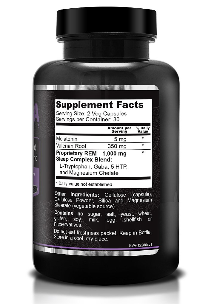Amazon.com: Fast Acting REM Sleep Complex with Melatonin and Valerian - Non-Habit a Natural Sleep Aid Formula - Veg Caps: Health & Personal Care
