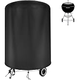 Small Grill Cover for Outdoor Grill BBQ,Waterproof, UV &amp; Fade Resistant,for Weber 18 Inch Charcoal Kettle Grill,Round Kettle Grill (18 Inch/Black)