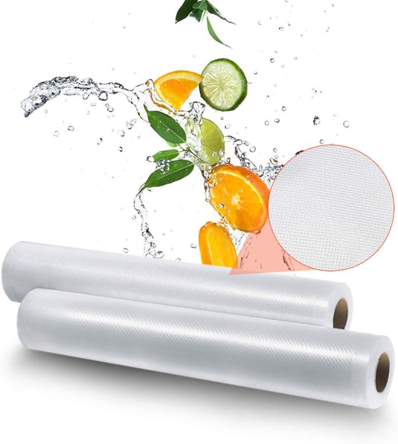 White Dolphin Vacuum Food Sealer Machine Food Saver Storage Pack of 2 Plastic Bags Rolls Cooking Seal A Meal Preservation Sous Vide Vacuum Storage Bags
