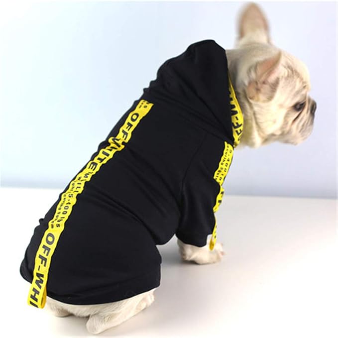 yellow black dog sweatshirt