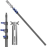 DOBEN 16FT Carbon Fiber Telescopic Pool Pole for Skimmer Net &amp; Brush | Carbon fiber material, quick lock design, lightweight &amp; rust-proof, freely adjustable length, multi-functional extension pole
