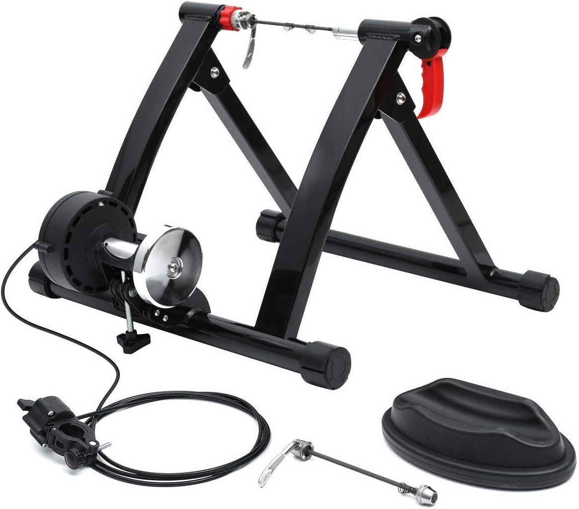 sportneer steel bicycle exercise magnetic stand with noise reduction wheel