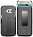 E LV Galaxy S7 Edge Case - Belt Swivel Clip and Kickstand Dual Layer Armor Holster Defender Full Body Protective Case Cover for Samsung Galaxy S7 Edge (Black)