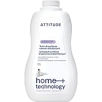 ATTITUDE Floor Disinfectant Cleaner, Kills 99.99% of Germs & Viruses, For Hardwood, Tile, Laminate Floor, Vegan & Plant-Based
