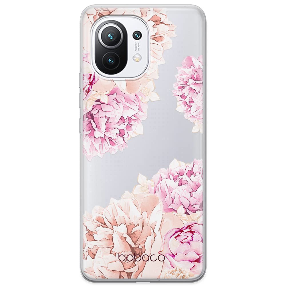 Babaco ERT GROUP mobile phone case for Xiaomi 11 original and officially Licensed pattern Flowers 001 optimally adapted to the shape of the mobile phone, partially transparent