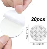 IRYNA Double Sided Round Sticky Pads 2 x 25mm Pack of 20 Heavy Duty Adhesive view 2