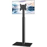 Universal TV Stand Monitor with Mount 100 Degree Swivel Height Adjustable and Tilt Function for 19 to 43 inch LCD, LED OLED TVs,Space Saving Standing Bedroom Living Room Corner,Black