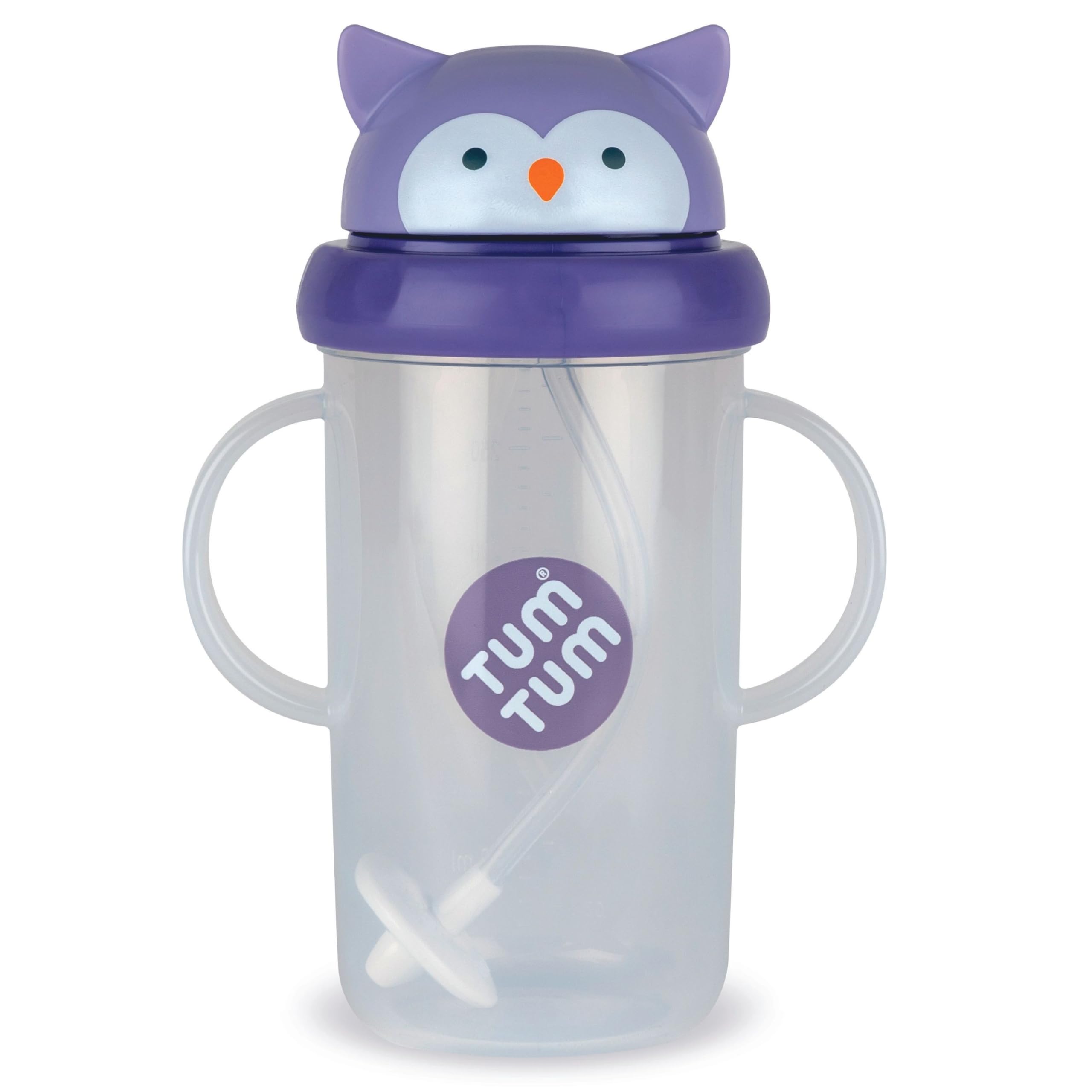TUM TUM Tippy Up Free Flow Sippy Cup (No Valve), Sippy Cup for Toddlers, BPA Free (Olivia Owl 300ml)