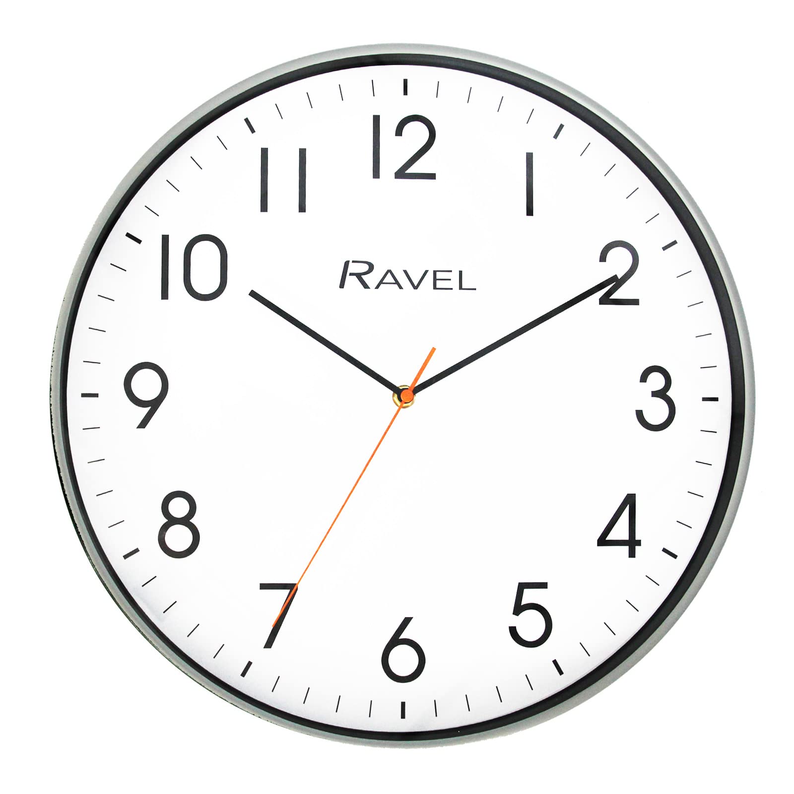 Ravel - Modern 40cm Office and Kitchen Wall Clock - Analogue Quartz - RWC.40.13 - Grey