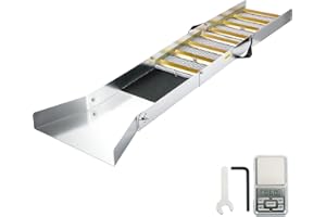 VEVOR Folding Aluminum Alloy Sluice Box, Compact 50" Sluice Boxes for Gold, Lightweight Gold Sluice Equipment, Portable Sluice Boxes w/Miner's Moss, River, Creek, Gold Panning, Prospecting, Dredging