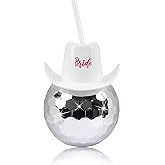 Bachelorette Gifts for bride Disco Ball Cup with Straws, 20 Oz Silver Disco Ball Tumbler for Cowgirl Bachelorette Party Decorations, Bride to Be, Bridal Shower Supplies