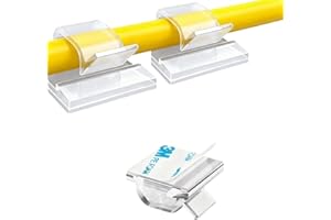 Topavatop 45 PCS Outdoor Light Clips (Large, Clear), Christmas Light Clips for String Lights, Strong Self-Adhesive Cable Clip