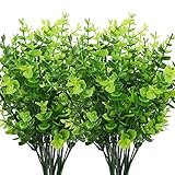 CEWOR 8pcs Artificial Greenery Plants Outdoor UV