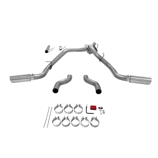 Flowmaster 817709 American Thunder Cat Back Exhaust System,Black Muffler, Natural Tubing