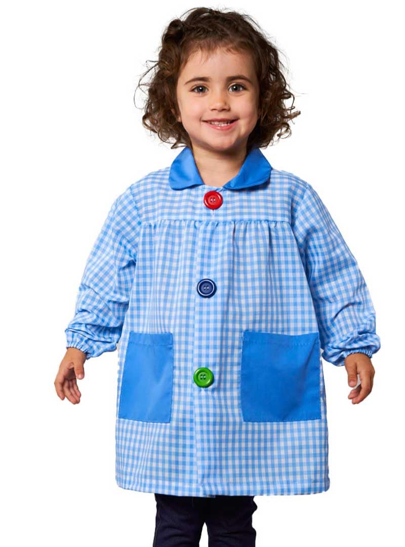 KLOTTZ Children's painting apron for nursery. - Blue - Small