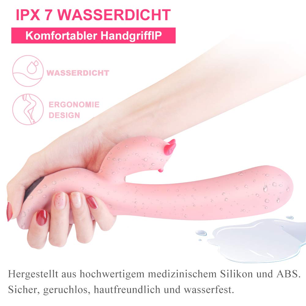 Delphin Vibratoren für sie mit Klitoris und G-Punkt Stimulation, Treediride Dildo Massagegerät mit Dual Motor & 9 Vibrationsmodi Sexspielzeug