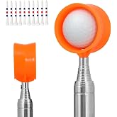 MistyBrew Telescopic Golf Ball Retriever (9/12ft) | Picker Upper Tool | Premium Stainless Steel &amp; Double-Sided Head