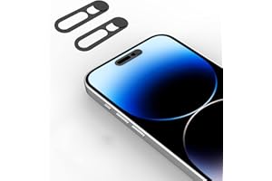 PERAMARL Front Camera Cover, Camera Cover Compatible with iPhone 14Pro/14Pro Max/iPhone15/15Puls/15Pro/15ProMax/iPhone16/16Pro16Plus/16Pro Max,Webcam Cover Protector Protect Privacy and Security(2PCS,Black)