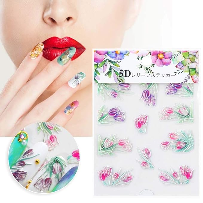Selfadhesive Nail Sticker, 5D SelfAdhesive Nail Art