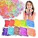 QINGYA 7200 pcs Loom Rubber Bands-26-Colors Loom Bands Refills Kit with 200 Clip Connectors&6 Hooks for Kids Bracelet Weaving DIY Crafting