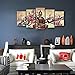 Formarkor Art Cyber Monday Deal Christmas Gift Markorart-kx00339,5panel Canvas Art Buddha the Plum Blossom Picture Wall Panel Home Decorative Canvas Prints on Canvas