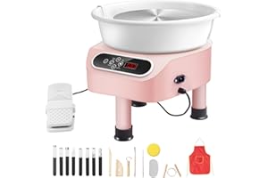 Uargd 11-Inch Pottery Wheel, 450W Electric Ceramic Forming Machine with Foot Pedal and LCD Touch Screen, Durable Wheel with 3