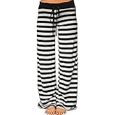 Elsofer Women's Pajama Lounge Pants Floral Print Comfy Casual Stretch Palazzo Drawstring Pj Bottoms Wide Leg Pants