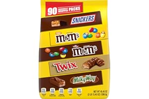 MARS M&M'S, SNICKERS, TWIX & MILKY WAY Variety Pack Chocolate Candy Assortment, 90 Pieces Bag