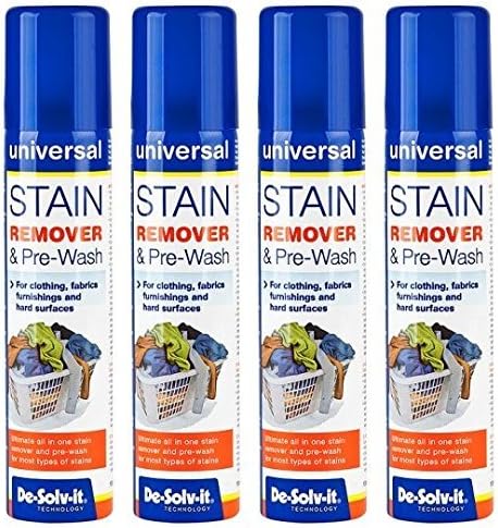 4 x De-Solv-it® Desolvit Stain Remover & Pre-Wash Spray 100ml for Clothing Favrics, Furnishings and Hard Surface