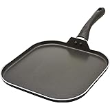 Ecolution Artistry Non-Stick Square Griddle Easy To Clean, Comfortable Handle, Even Heating, 11 Inch, Black