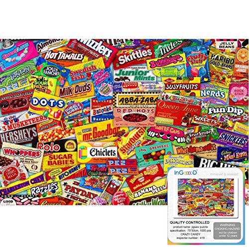Ingooood- Jigsaw puzzle-2018 New Arrival - Imagination Series - Crazy Candy - 1000 Pieces for Adult Graduation Valentine's Day Gift