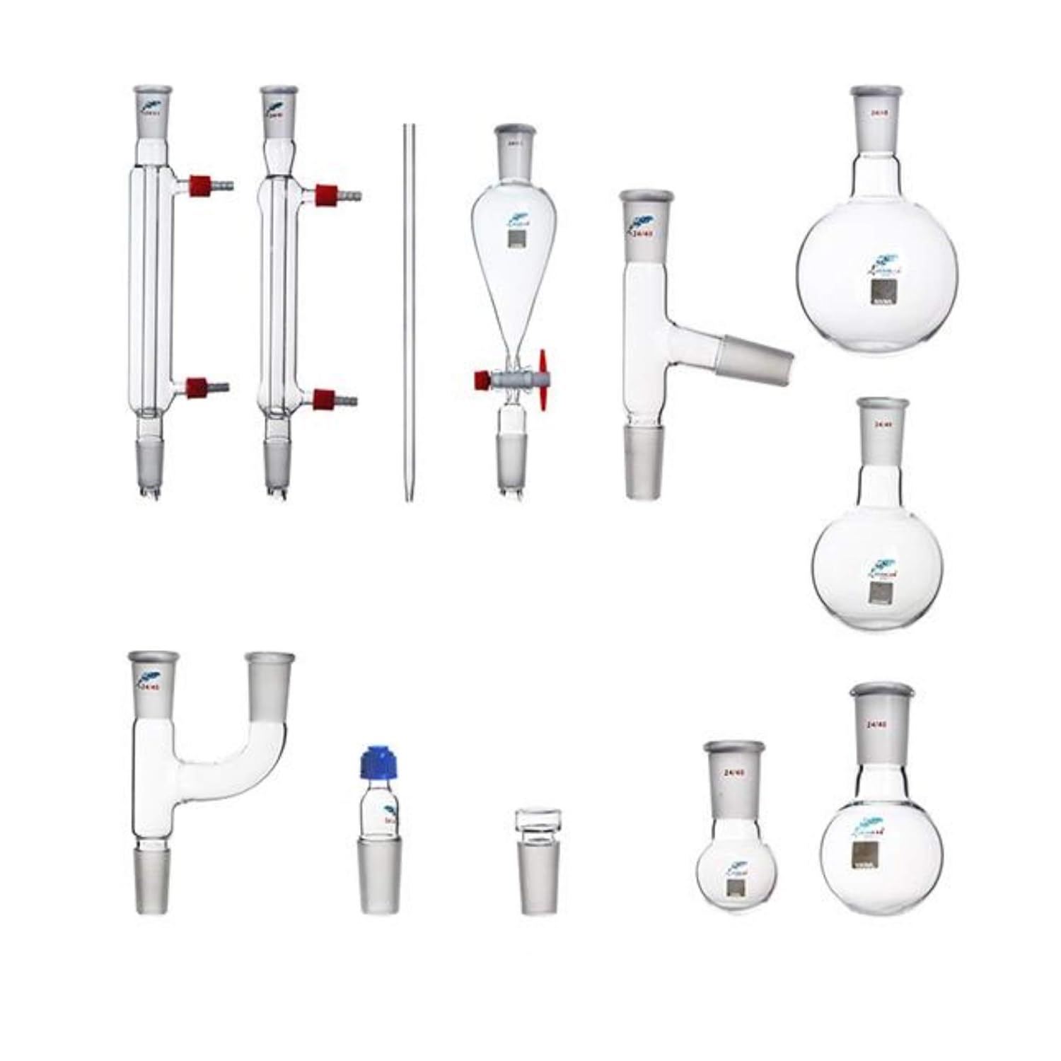 Steam Distillation Lab Glassware Kit 19 Piece Borosilicate Glass