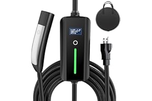 EVCONN EV Charger 16Amp, 16ft Extension Cord, NEMA 5-15 Plug, 110V Mobile Charger, Home/Outdoor EV Charging Station Compatibl