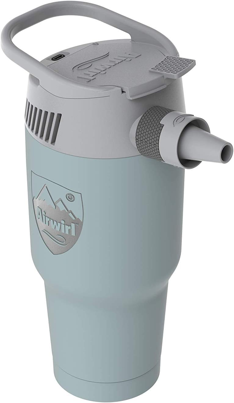 AIRWIRL Personal Cooling & Heating System- Portable Aircon- With Air Tube (Greystone)