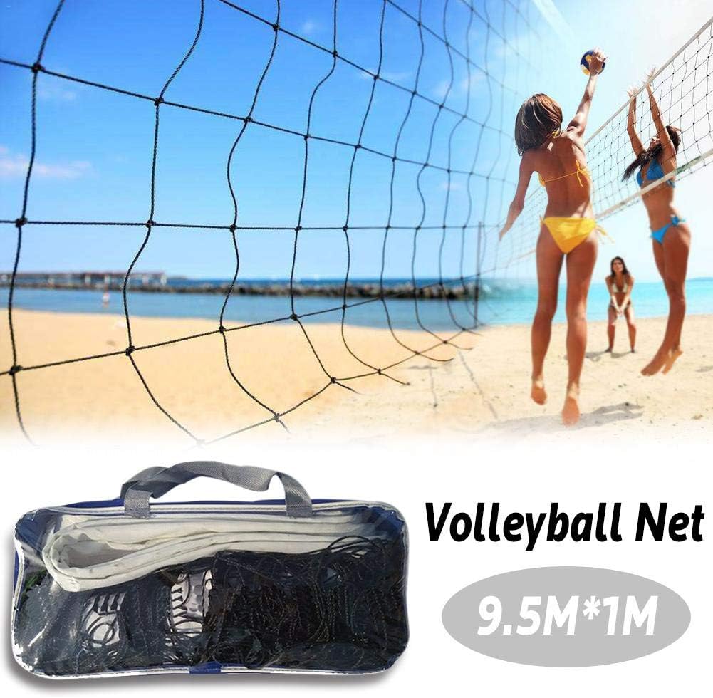 Colinsa 9.5m*1m Standard Beach Volleyball Badminton Tennis Net Handball Netting For Outdoor Indoor Competitions,Foldable,portable With Professional Transparent Handbag